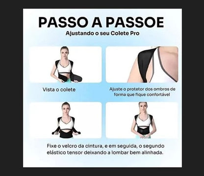 Corrector de Postura Ergonómico Ajustable – Soporte Cómodo para Espalda y Hombros