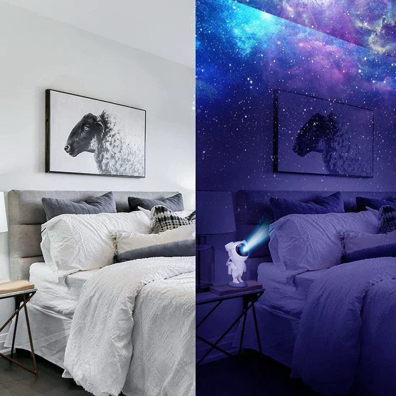 🌌 Proyector Astronauta Galaxia 360° 👨‍🚀✨
